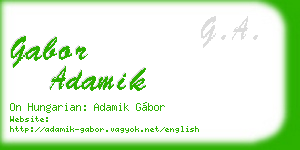 gabor adamik business card