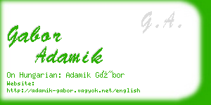 gabor adamik business card